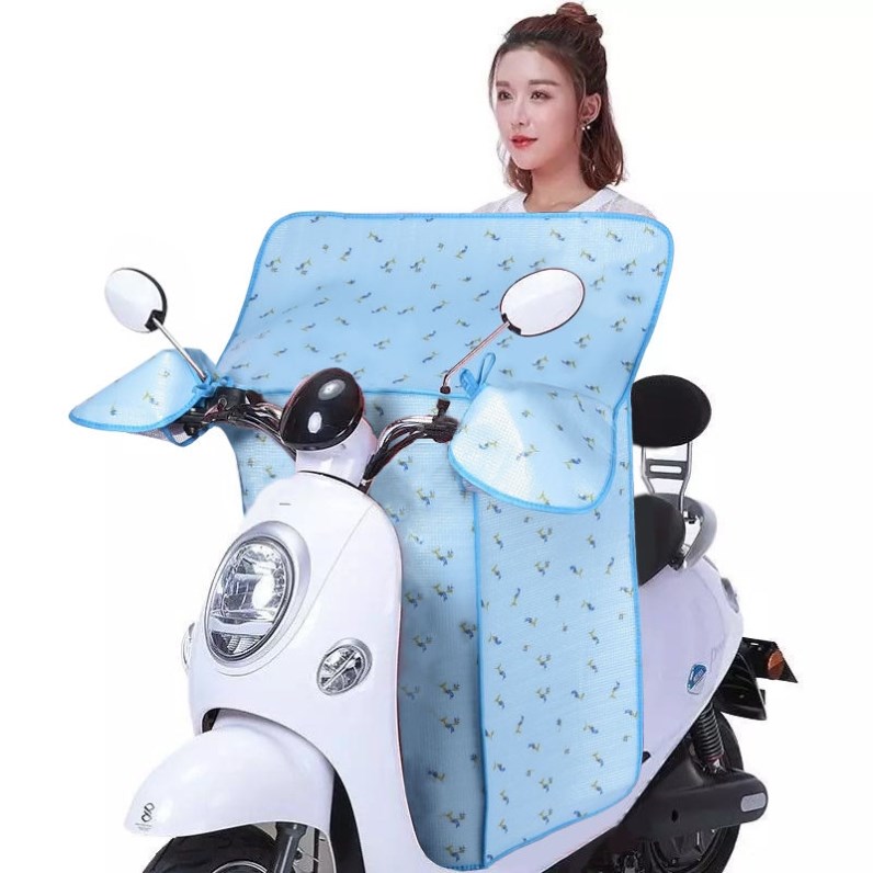 Electric car wind shield by summer lengthened rear lap sunscreen Electric bike Battery Moto Waterproof Summer Thin windproof