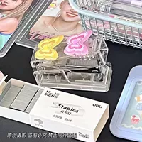 Прозрачный патлер с розовой желтой бабочкой для Stapler