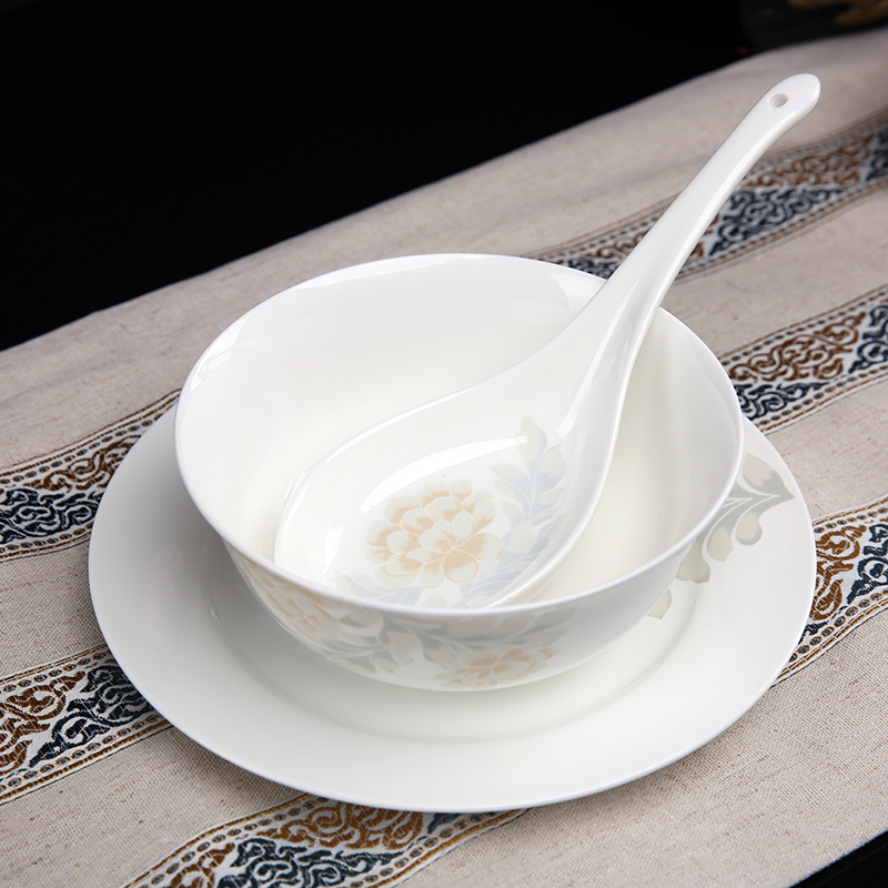 High - grade glair elegant aristocratic dishes ipads porcelain tableware jingdezhen ceramic bowl dish 56 head of household gift set