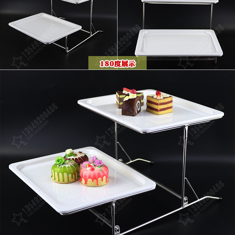 Multi - function fangci melamine plate rack desserts dessert buffet display buffet disc try dribbling cover