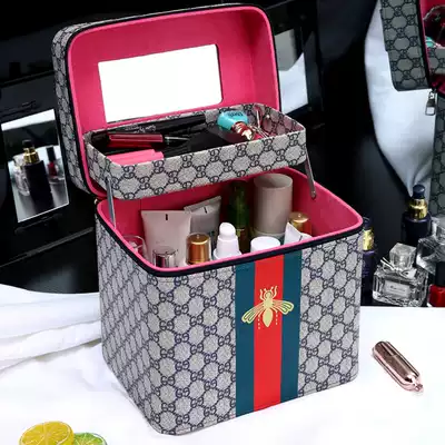 Cosmetic case portable large-capacity cosmetics storage box nail art nail nail art tool box household multi-layer two-layer bag