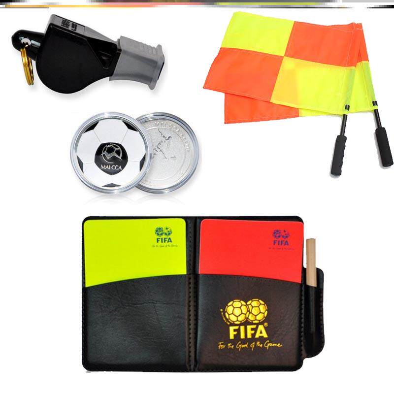 Football Red Yellow Card Racing Referee Tour Banner Picks Side Instrumental Red Referee Equipment Professional Whistleblowing Tooth Whistle Side Cut