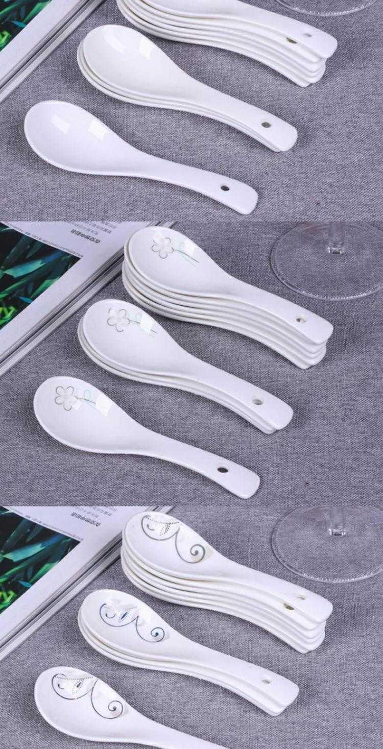 Packages mailed home small spoon, 10 Chinese firm ipads with eating soup spoon, run out of jingdezhen ceramic tableware