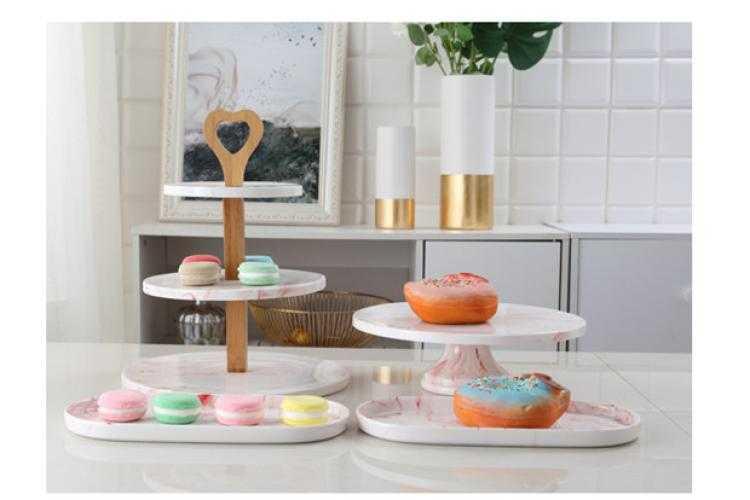 European ceramic dessert table furnishing articles suit a buffet afternoon tea table birthday cake dessert tray display shelf