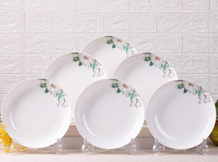 Special offer six dishes square pad disc jingdezhen household utensils combination package mail sifang dish plate