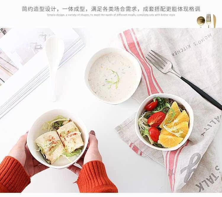 Use of a single simple move ceramic Bowl suit express Bowl Bowl of soup Bowl microwave tableware