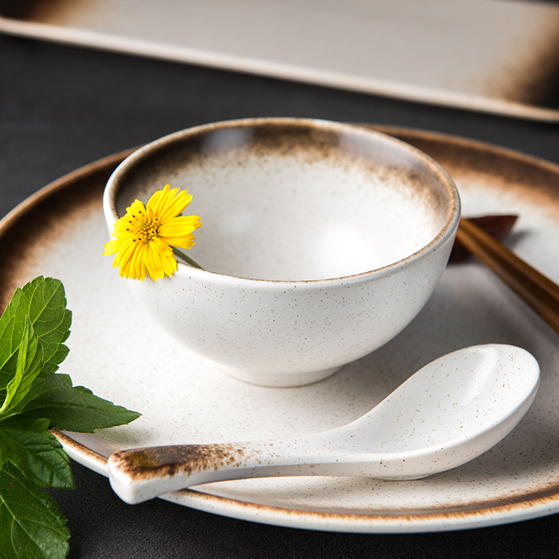 Rice bowls of household to eat small bowl tableware ceramic bowl creative move porringer Rice bowl individual Japanese dishes