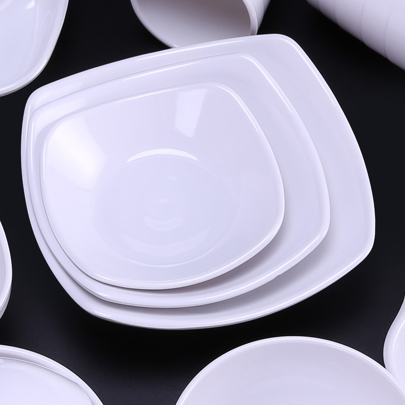 Imitation porcelain tableware plastic bowls spoons cup flavor dish dishes suit hotpot restaurant bowl bowl dipping sauce dish