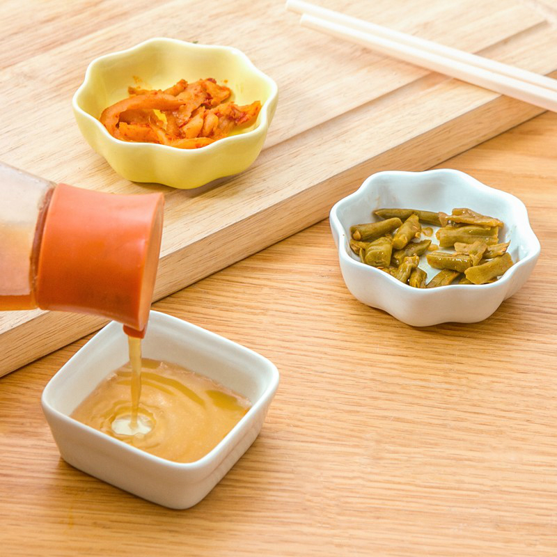 Soy sauce ceramic ice crack plate plate plate ipads vinegar dish creative snacks cutlery Japanese - style dish dish taste glaze dab of plate