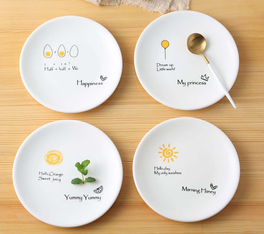 Creative design ceramic plates home snacks dessert small dishes to vomit ipads dish dish flavor dish cake plate