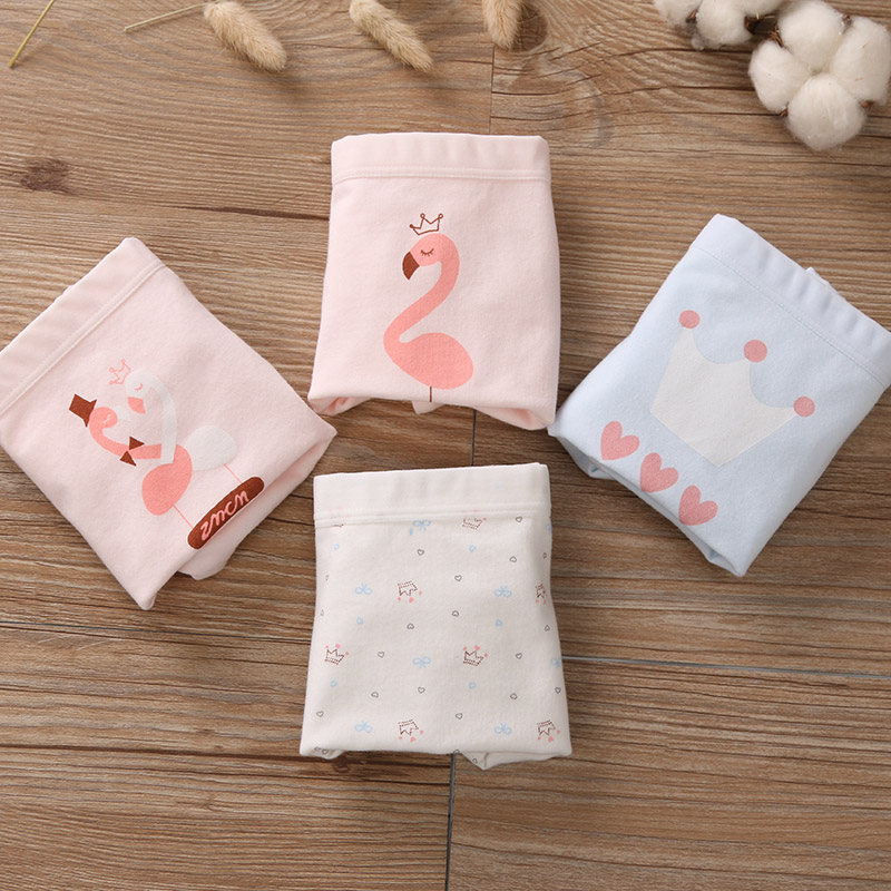 Childrens đồ lót womens phẳng góc hẹn hò quần short không clip cậu bé cô gái quần bốn-góc lớn 2 bông 12 mùa hè 3 tuổi.