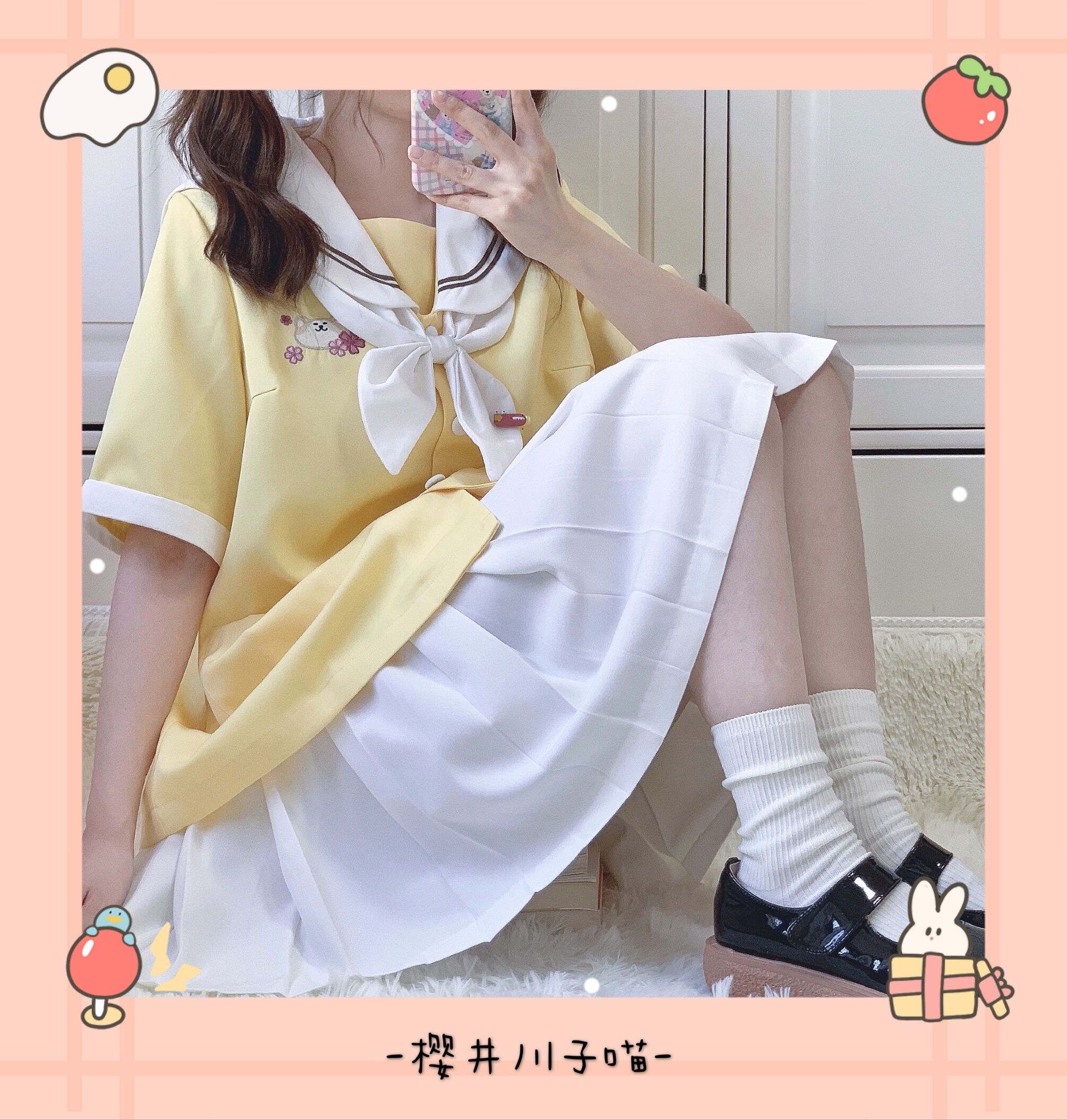 (Deposit)Sakura Wang Kindergarten original Japanese summer clothing Autumn clothing JK student uniform