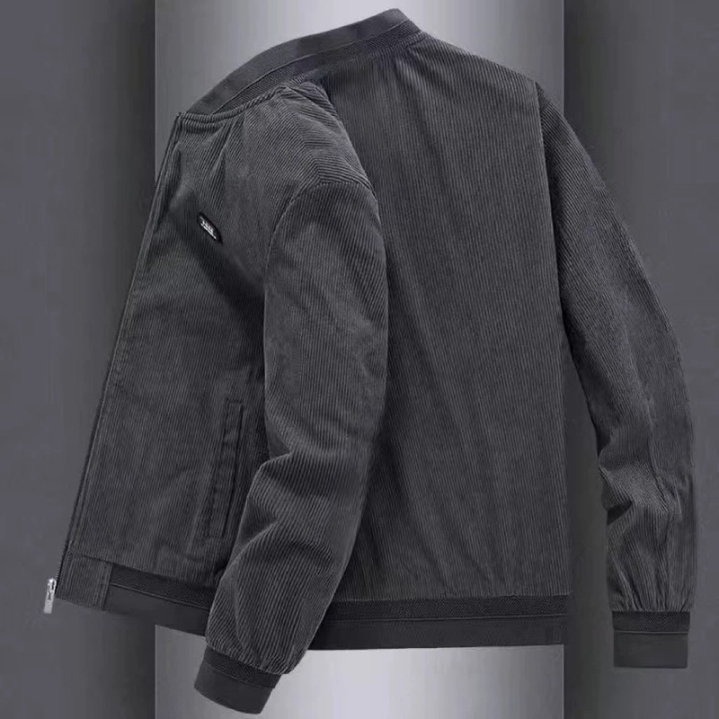 Fleece-Lined Thick Jacket for Men, 2025 Autumn and Winter New Style, Loose-Fitting Workwear, Middle-Aged Men's Corduroy Retro Jacket, Trendy Men's Jacket