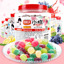 Small sample acid q sugar barrel mixed multi-flavor childrens snacks Net red rubber Jelly Juice QQ candy Pudding