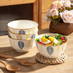 2025 New High-Quality Ceramic Rice Bowl, Household Dining Bowl, Tableware Set, Retro Rice Bowl, Ceramic Bowl