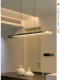 Italian Modern Minimalist Linear Dining Room Chandelier, Creative Designer Style, Villa Island Bar Art Strip Light