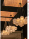 Apparatus Cloud French-Style Living Room Lamp, Dining Room Chandelier, Personalized Designer Bubble Ball Bedroom Art Lamp