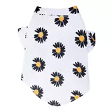 Собачья одежда лето тонкая дышащая интернет -знаменитость Дейзи Тедди Померанский Шнаузер маленький и средний питомец с коротким рукавом