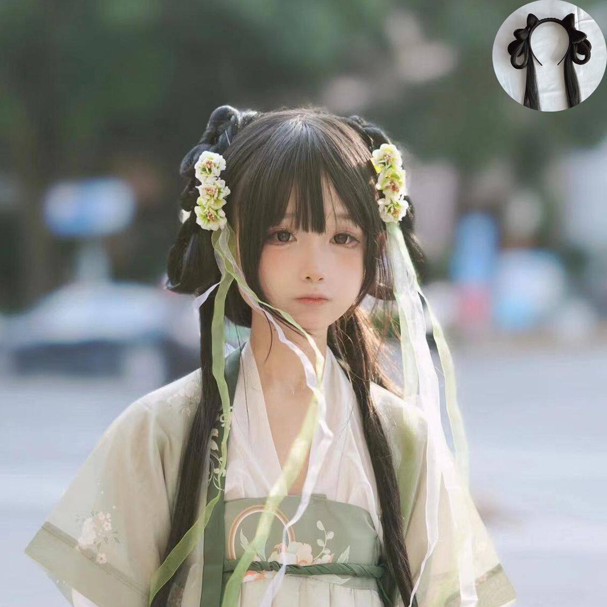 凌妙妙cos古风发箍汉服假发头饰女生中华娘黑莲花攻略发髻长直发_COSPLAY配件_淘宝游戏网
