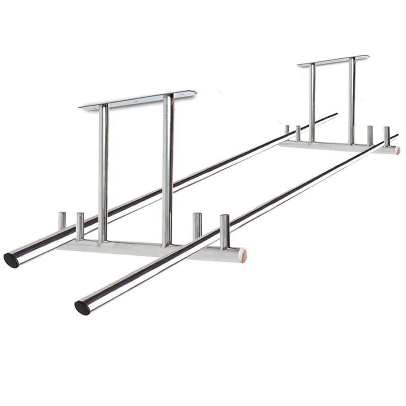 Top balcony drying frame fixed stainless steel drying rod indoor hanging drying frame double rod hanging clothes