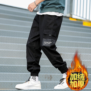 工装裤男潮牌休闲长裤男宽松加绒