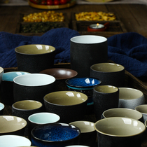 White wine cup small wine cup spirits goblet Ceramic custom logo small Chinese antique household 3 two glasses