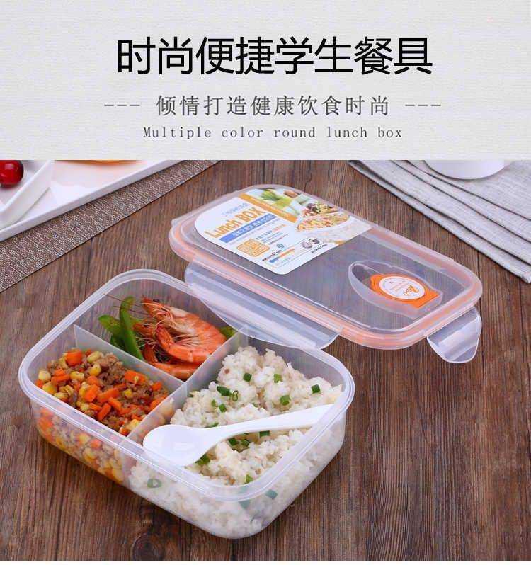 Rushed to the collar workers portioned lunch box microwave tableware transparent plastic lunch box, lovely dining room to the students