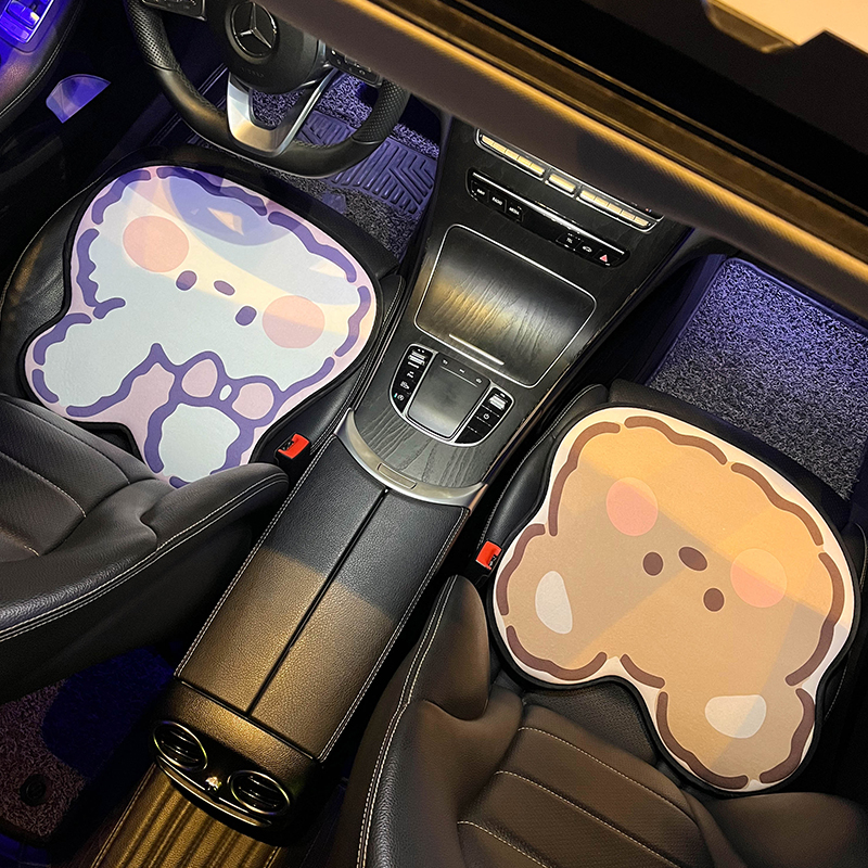 Car Cushions All Season Universal Single Sheet Cartoon Cute Ins Nets Red three sets?Chair cushion trolley rear seat cushion for rear seats