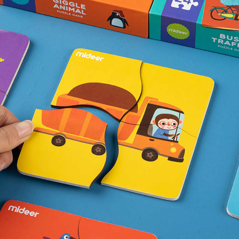 Children's large wooden puzzle 0-1-2-year-old 3 baby Early teaching puzzle toy boy girl Zhi Li to develop the puzzle