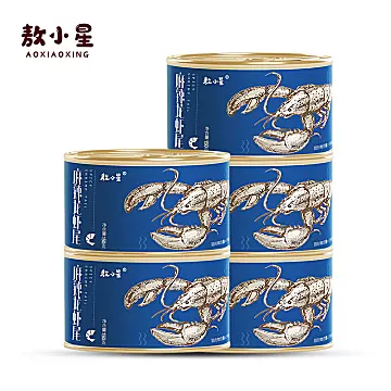 【敖小星】麻辣虾尾虾球150g*5罐