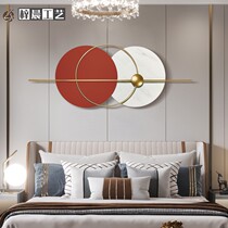 Modern minimalist living room sofa background wall decoration model room dining room bedroom metal wrought iron round wall hanging pendant