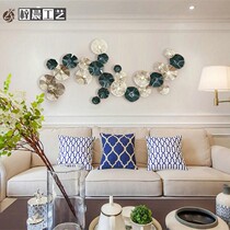 Modern light luxury three-dimensional iron wall decoration model room soft wall hanging pendant living room sofa background wall decoration