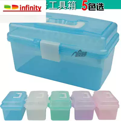 Transparent and double-layer toolbox pencil case pencil
