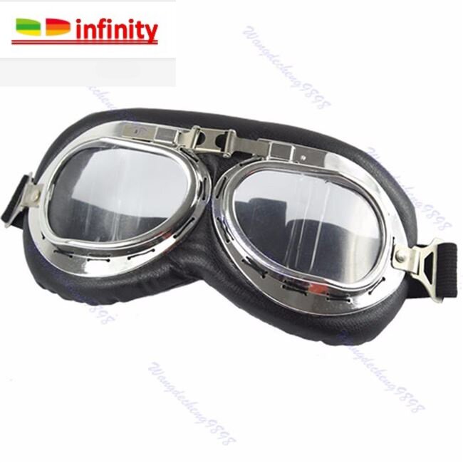vintage bike glasses scooters cruiser helmet pilot goggles