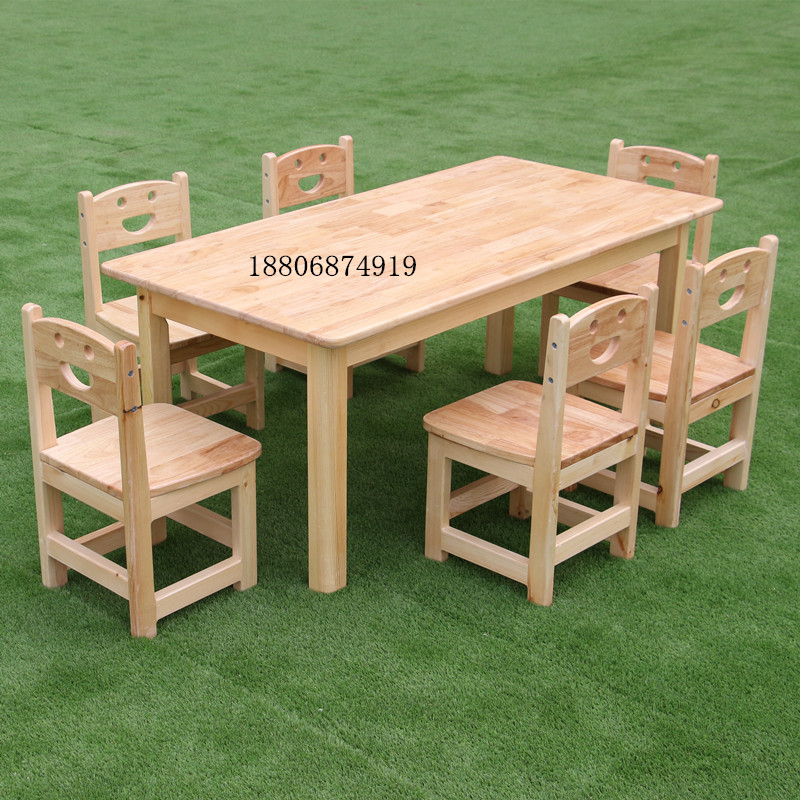 Kindergarten Solid Wood Table And Chairs Children Pine Wood Cedar Wood Table Suit Baby Kits Toy Game Study Table Special Price-Taobao