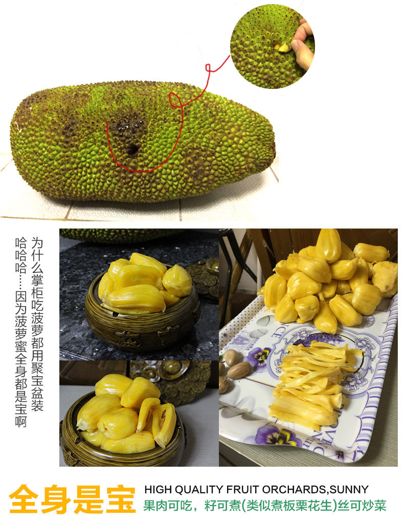 海南菠萝蜜 20-25斤整个 新鲜热带水果 图6