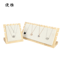 Elegant bamboo and wood jewellery necklace display rack earrings pendant ear nail containing frame jewellery counter display props