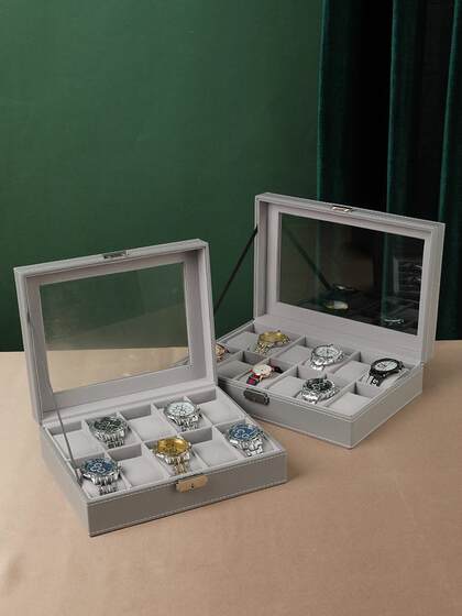 皮质手表盒收纳盒家用手表盒子整理盒高档精致展示盒机械表首饰盒