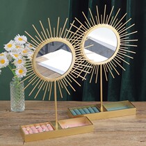 Pence Elegant Light Extravaganza With Mirror Necklace Hanging Rack Small Ornament Show Rack Ring Jewelry Containing Table Suit Display Shelf