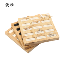 Simple bamboo and wood ring storage plate jewelry display tray earrings jewelry display board jewelry display props