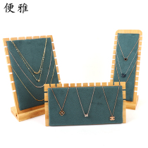 Yaya ink green necklace bracelet display stand flannel jewelry board stalls display props bracelet jewelry display stand