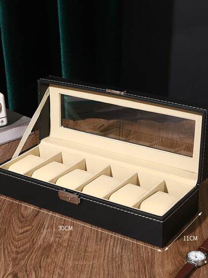 皮质手表盒收纳盒家用手表盒子整理盒高档精致展示盒机械表首饰盒