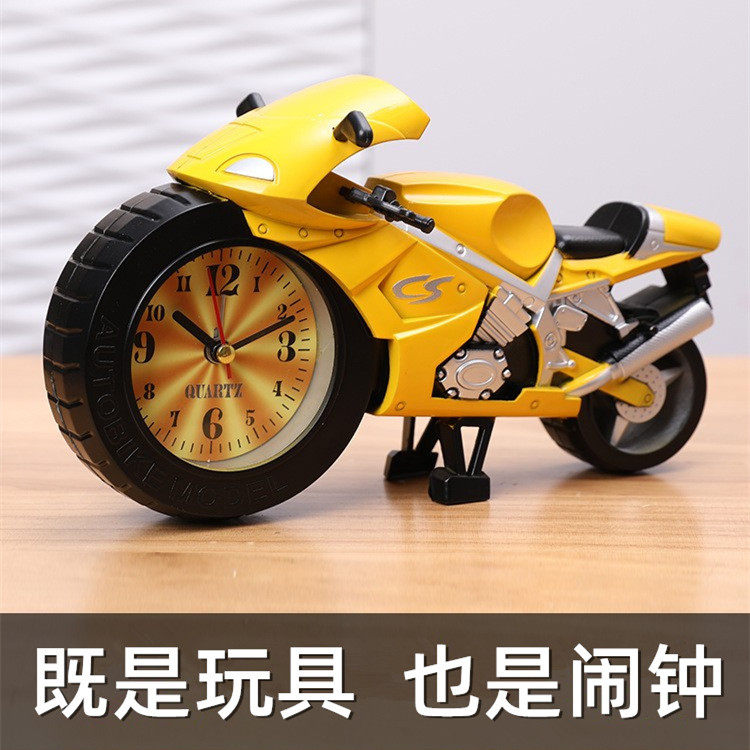 Creative Mute Small Alarm Clock Children Special Boys Bedroom Cartoon Pendulum Pieces Desktop Clock Students use Wake Up God