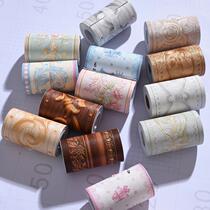 10cm3D self-adhesive wallpaper bedroom living room skirting line kitchen bathroom waistline waterproof wallpaper sticker thick