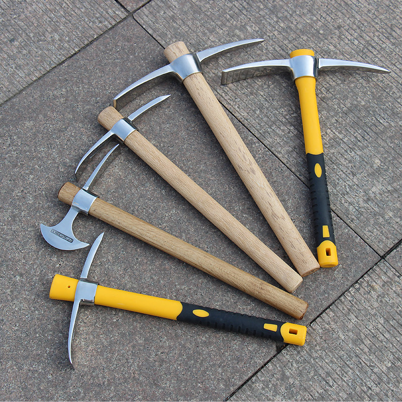 Special hoe for digging bamboo shoots stainless steel small foreign pickaxe outdoor pickaxe digging tree root hoe pickaxe ice pick portable cross pick