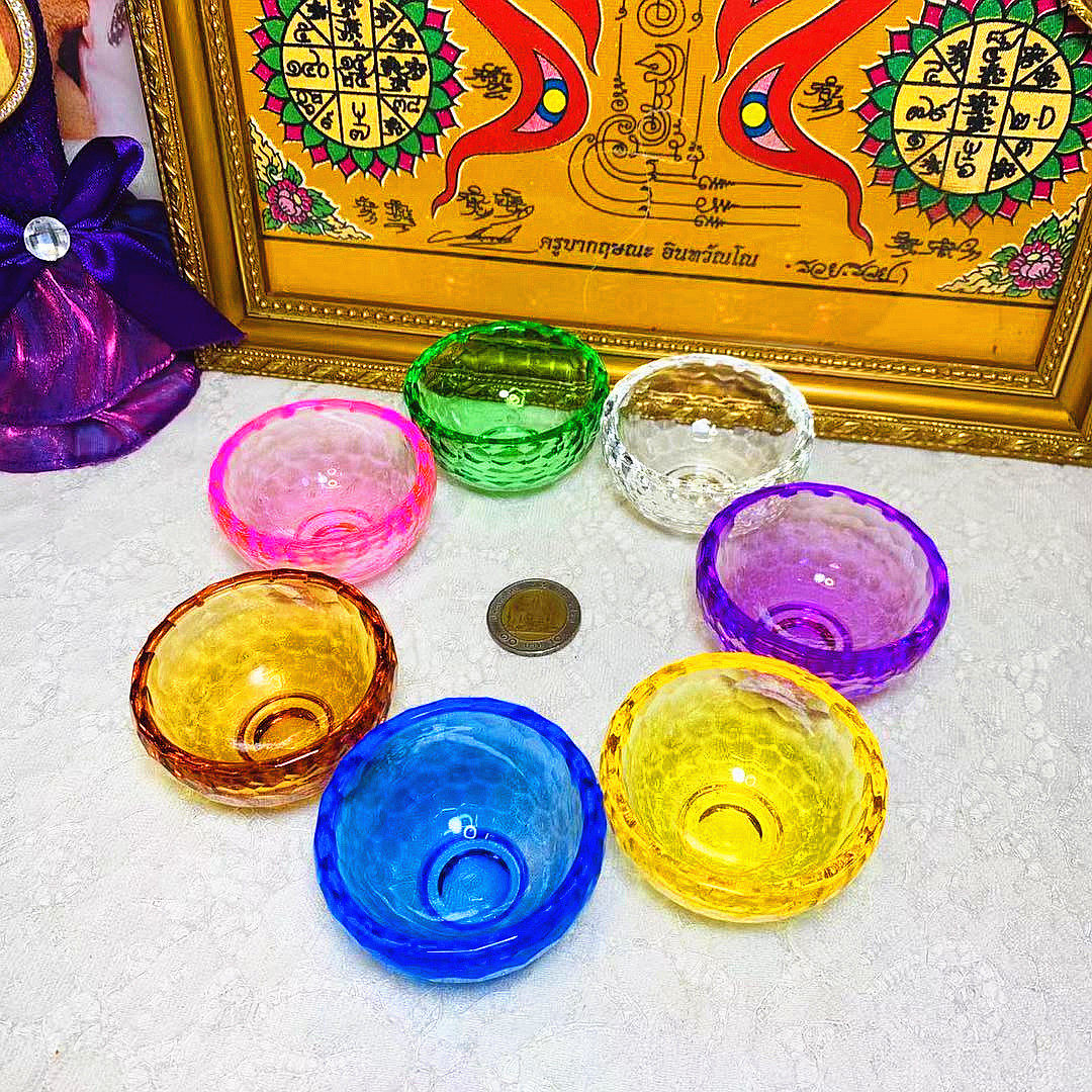 New crystal cup bowl universal cup 6cm 8cm white yellow purple blue green