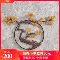 New Chinese style welcome pine wall decoration Living room bedroom wall decoration Wall hanging light luxury entrance pendant Wall decoration Original design