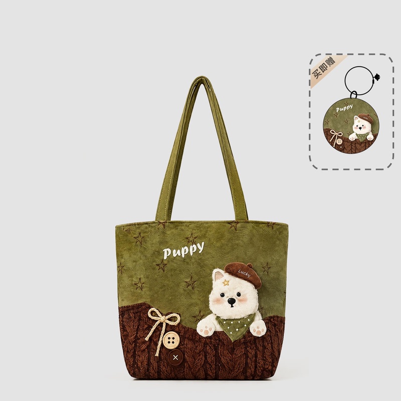 Nirui Matcha Green Tea Korean Style Niche Versatile Shoulder Bag for Women Commuting Style Handheld Tote Bag Autumn/Winter New Model Z158
