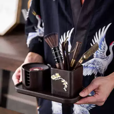 Yuanshe Bakelite tea ceremony Six gentlemen tea cup mat Tea tray Kung Fu tea set accessories Daquan Tea knife Tea spoon clip set