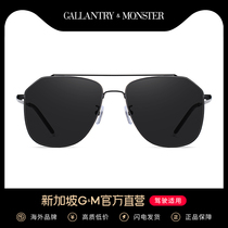 Sunglasses Mens driving special anti-UV tide toad glasses Polarized sunglasses Summer can be equipped with myopic glasses round face